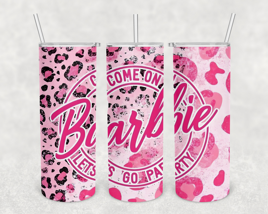 Party Barbie 20oz Tumbler (finished product)