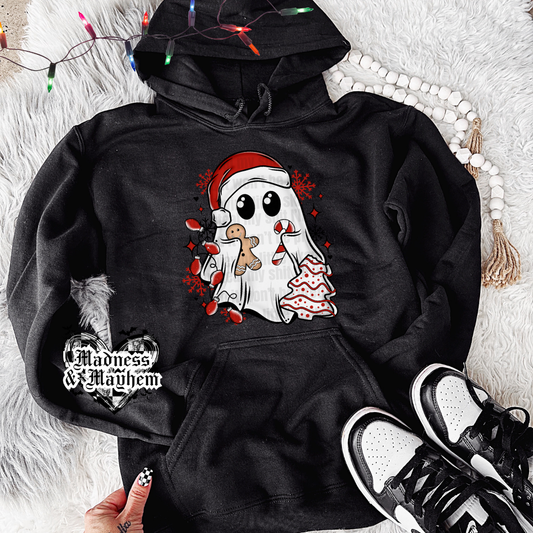 Christmas cake ghostie hoodie (finished product)