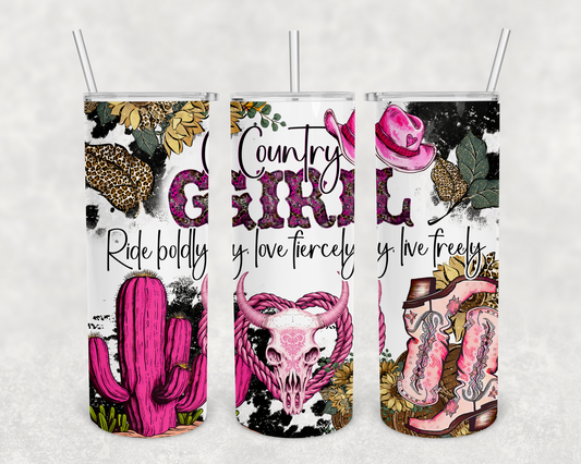 Country Girl 20z Tumbler Wrap (sublimation transfer)