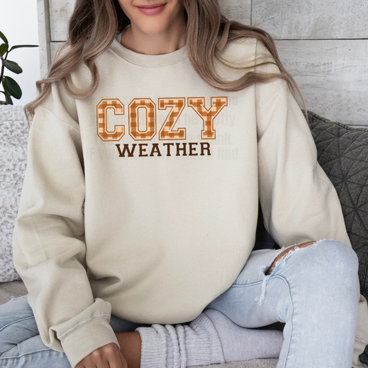 Orange Cozy Weather Full Color DTF Transfer