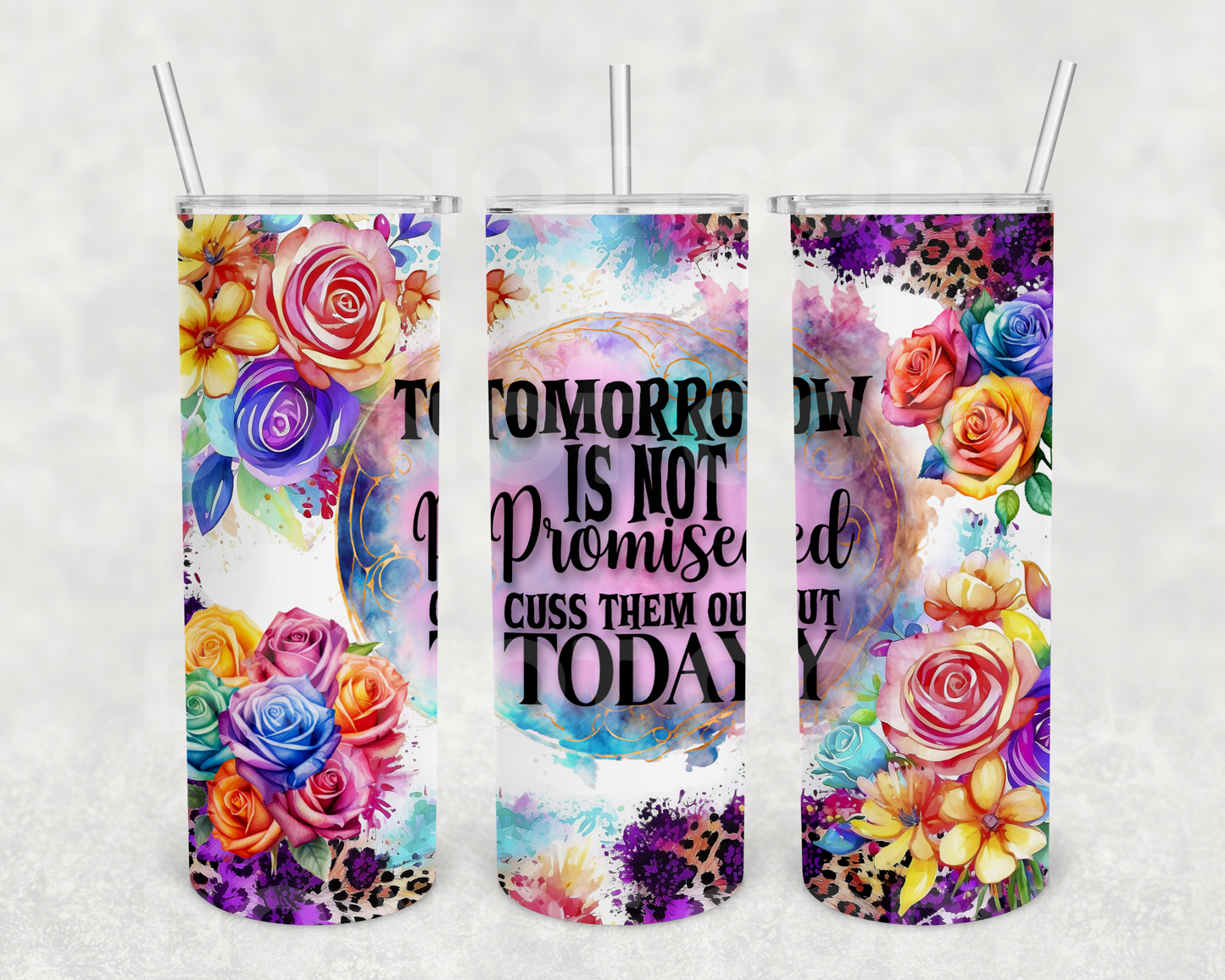 Cuss them out 20z Tumbler Wrap (sublimation transfer)