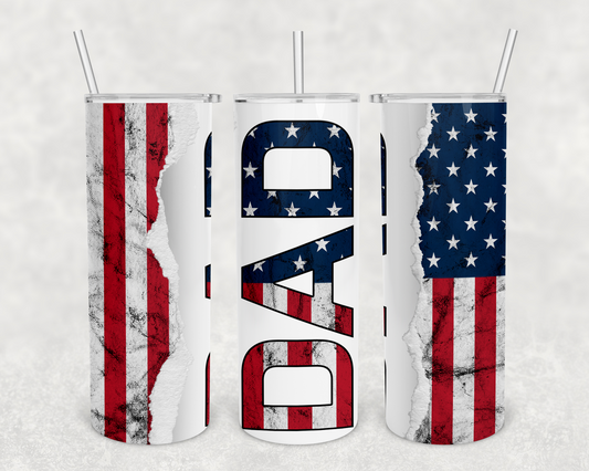 dad flag 20z Tumbler Wrap (sublimation transfer)