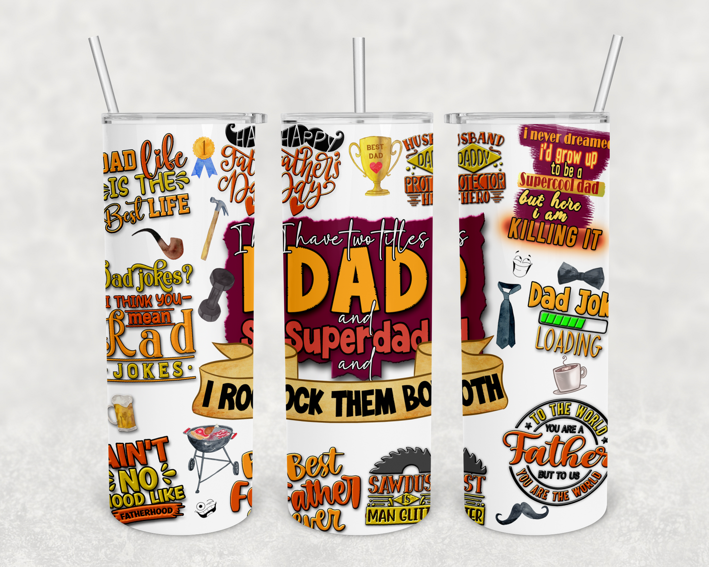 Dad titles 20z Tumbler Wrap (sublimation transfer)