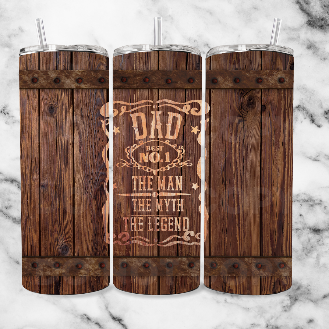 Dad woodgrain 20oz Tumbler Wrap (sublimation transfer)