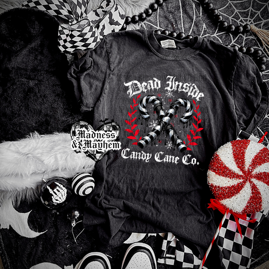 Dead inside Candy Cane Co Shirt (finished product)