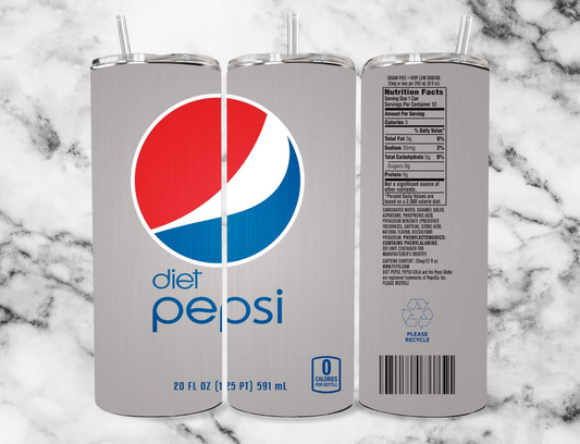 diet pepsi 20oz Tumbler Wrap (sublimation transfer)