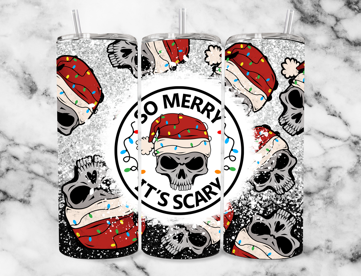 So merry its scary 20z Tumbler Wrap (sublimation transfer)