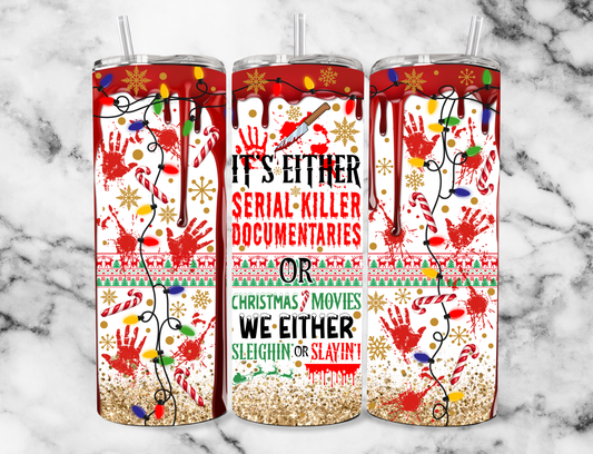 Christmas true crime 20z Tumbler Wrap (sublimation transfer)