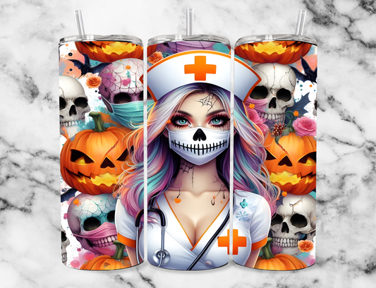 Halloween Nurse 20z Tumbler Wrap (sublimation transfer)