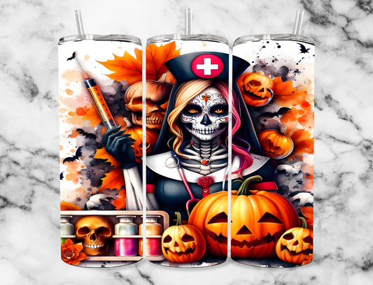 Haunted nurse 20z Tumbler Wrap (sublimation transfer)