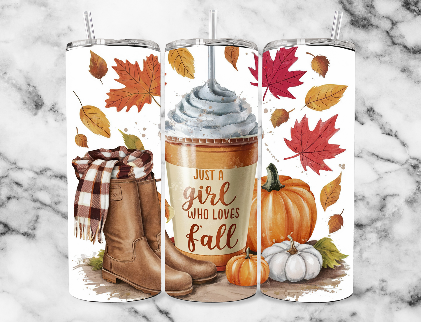 Just a girl who loves fall 20z Tumbler Wrap (sublimation transfer)