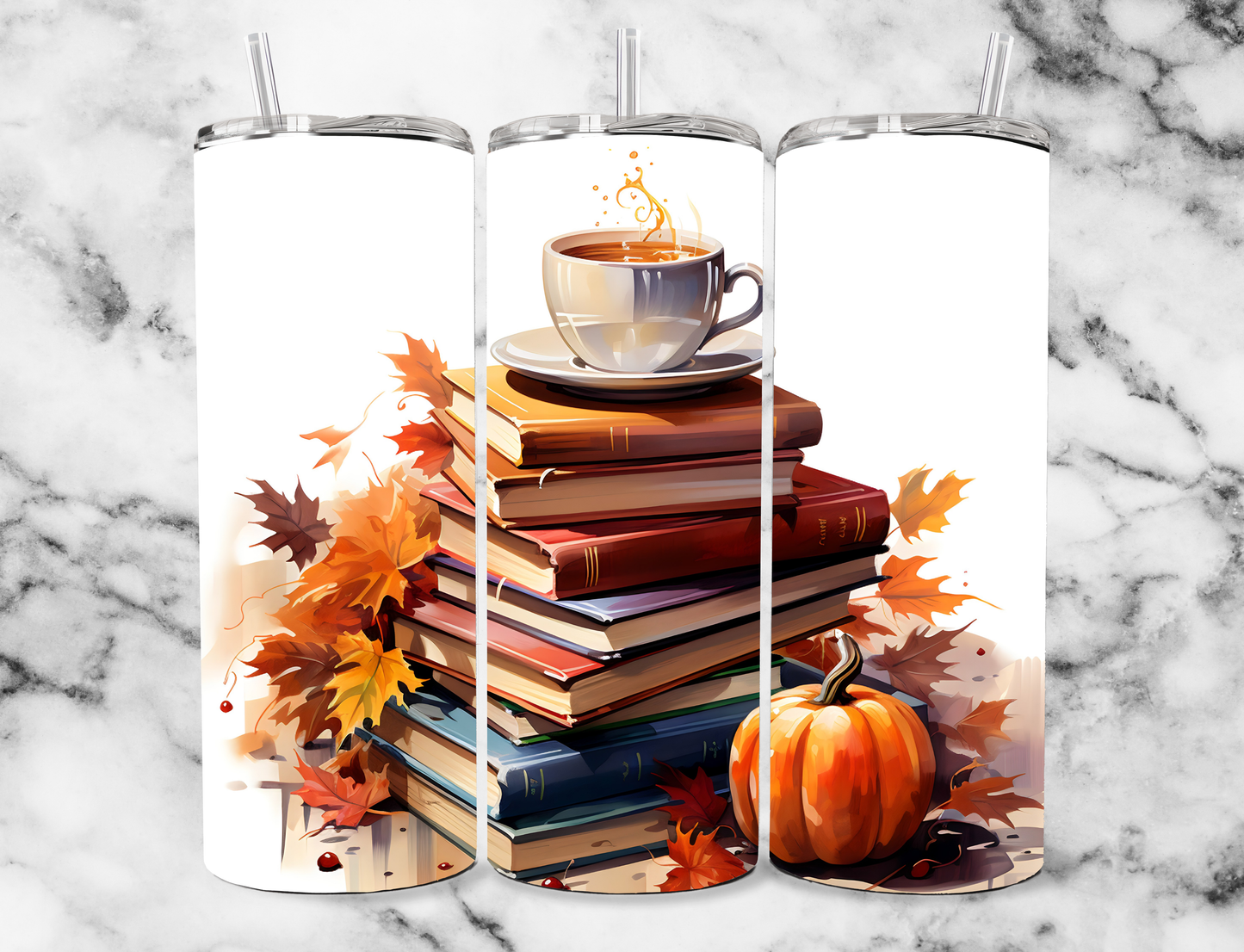 Fall books 20z Tumbler Wrap (sublimation transfer)