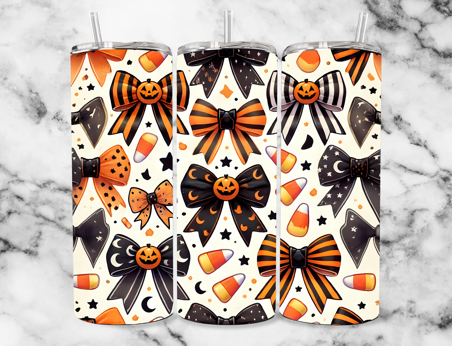 Halloween Bows 20z Tumbler Wrap (sublimation transfer)