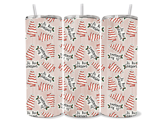 Tis the season christmas cakes 20z Tumbler Wrap (sublimation transfer)