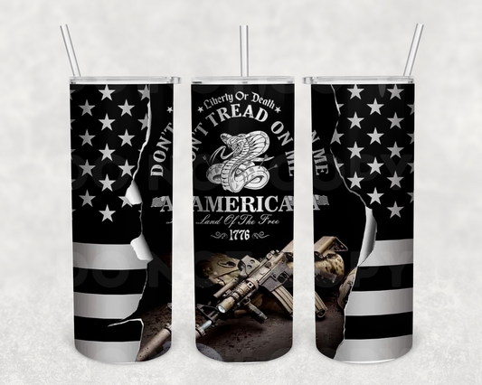 Don't tread on me 20z Tumbler Wrap (sublimation transfer)