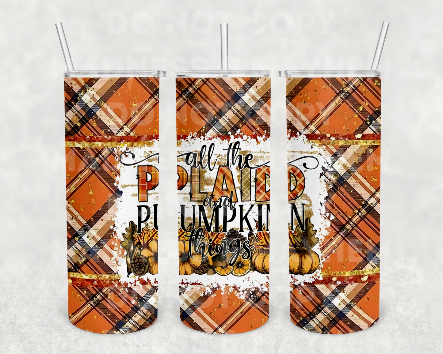 Fall Plaid 20z Tumbler Wrap (sublimation transfer)