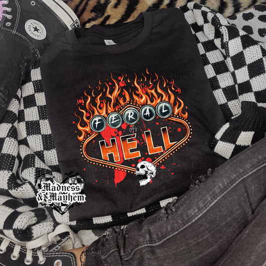 Feral as hell skull Shirt (finished product)