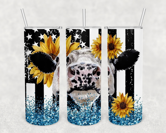 black flag cow 20z Tumbler Wrap (sublimation transfer)