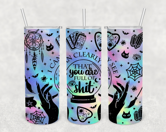 Full of Shit Crystal Ball 20z Tumbler Wrap (sublimation transfer)