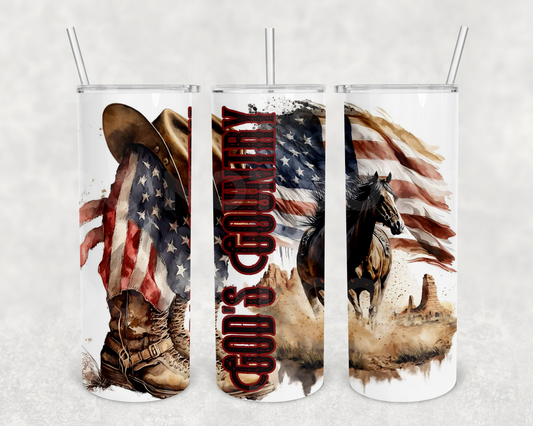 God's Country 20oz Tumbler (finished product)