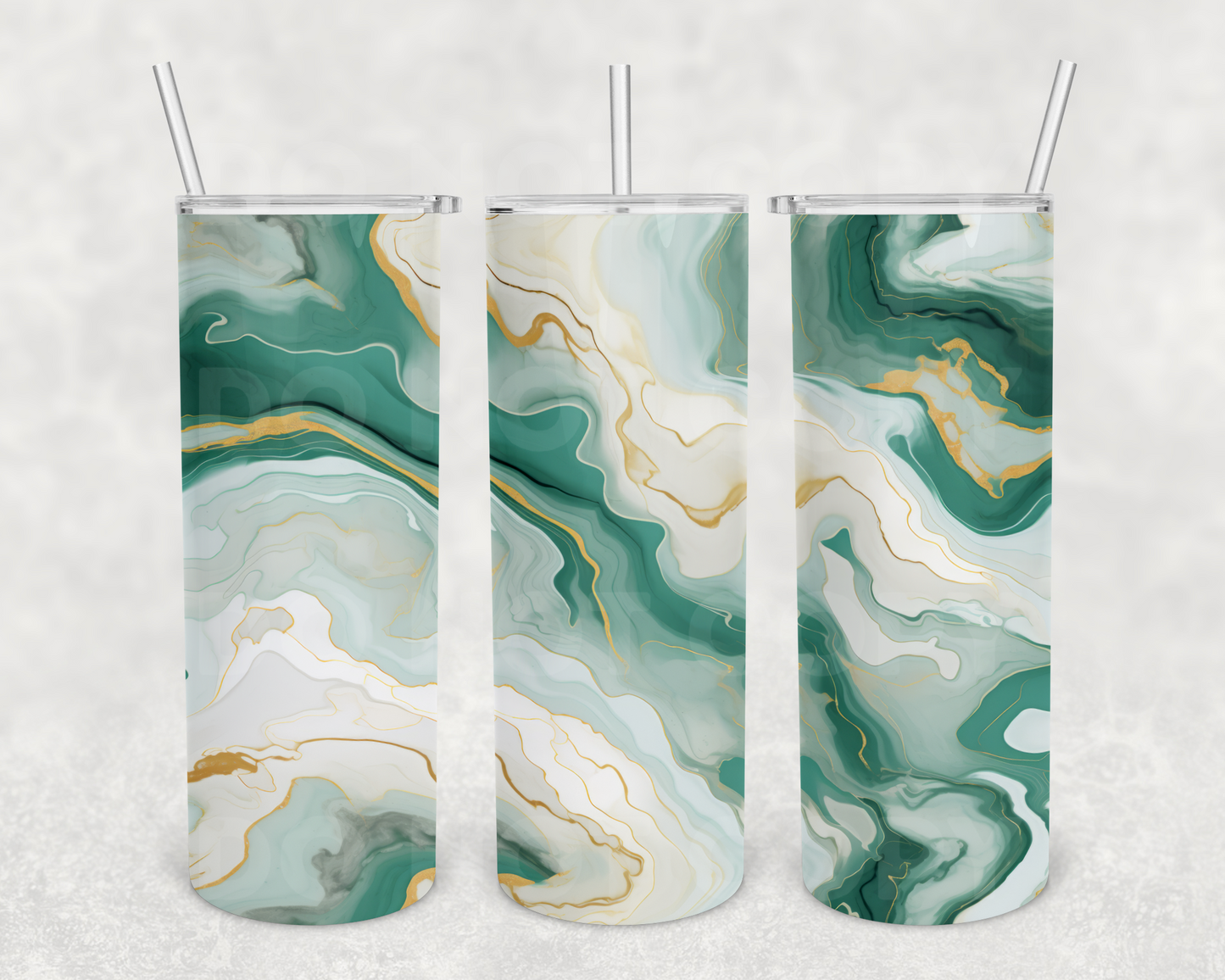 Green Marble 20z Tumbler Wrap (sublimation transfer)