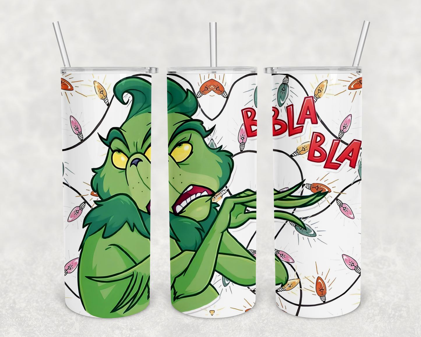 Grinchy Bla Bla Tumbler Wrap (sublimation transfer)