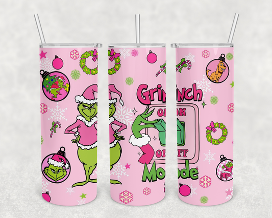 Grinch Mode  Tumbler Wrap (sublimation transfer)