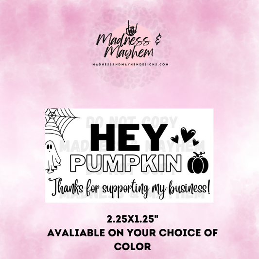 Hey Pumpkin Packaging Stickers
