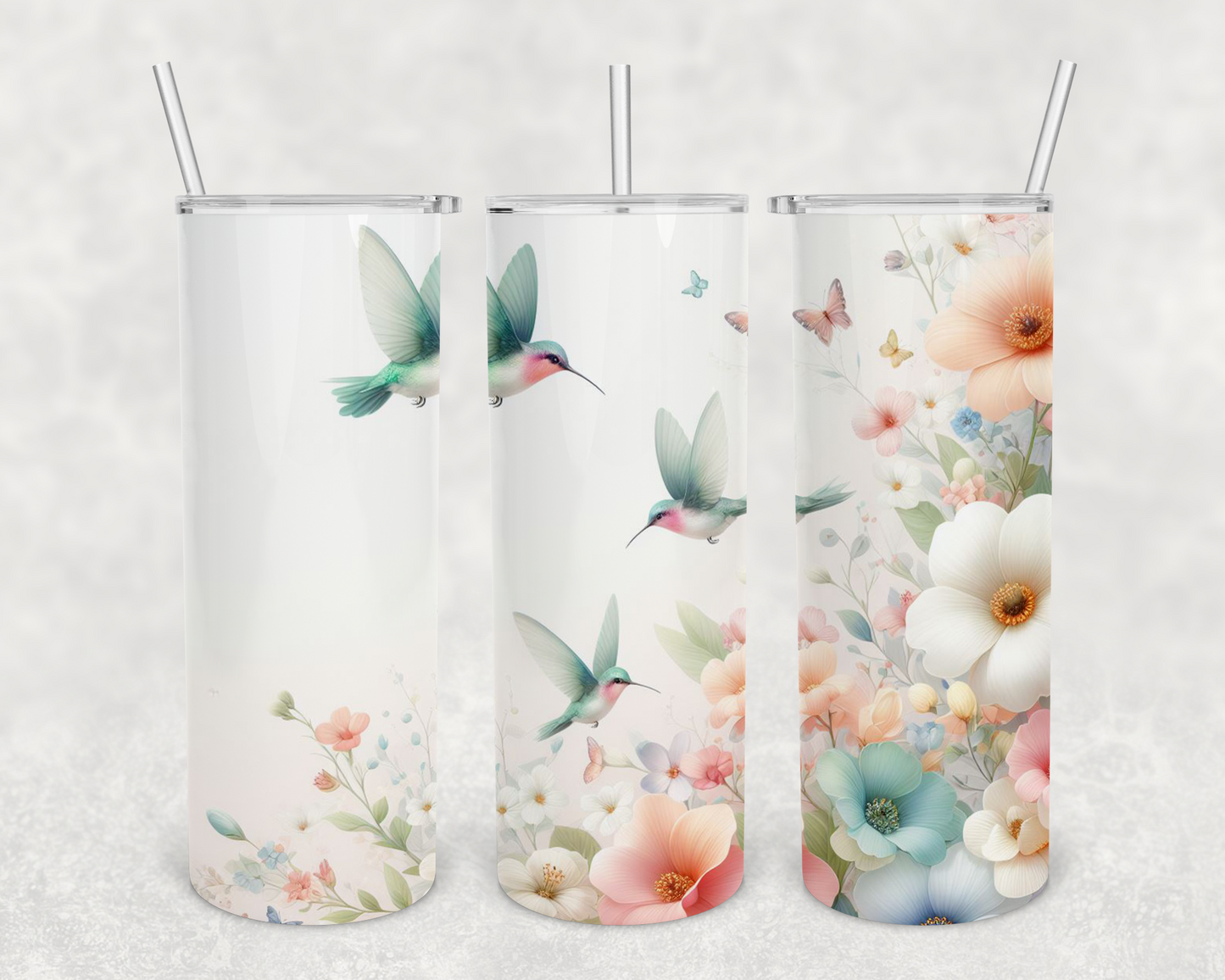 Humming Bird 20z Tumbler Wrap (sublimation transfer)