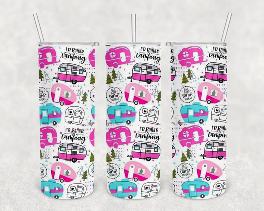 I'd rather be camping 20z Tumbler Wrap (sublimation transfer)