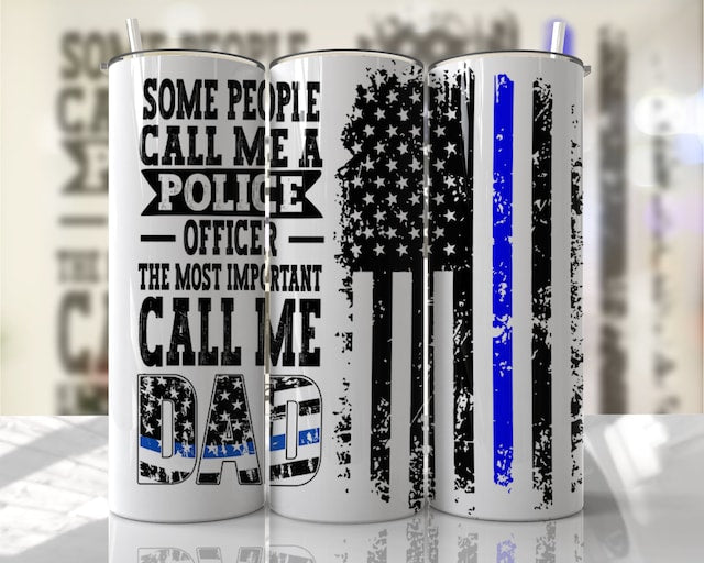 Police Dad 20oz Tumbler (finished product)