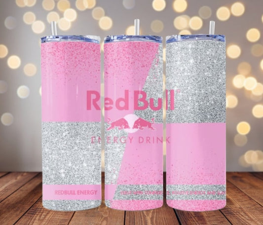 Pink redbull 20oz Tumbler (finished product)