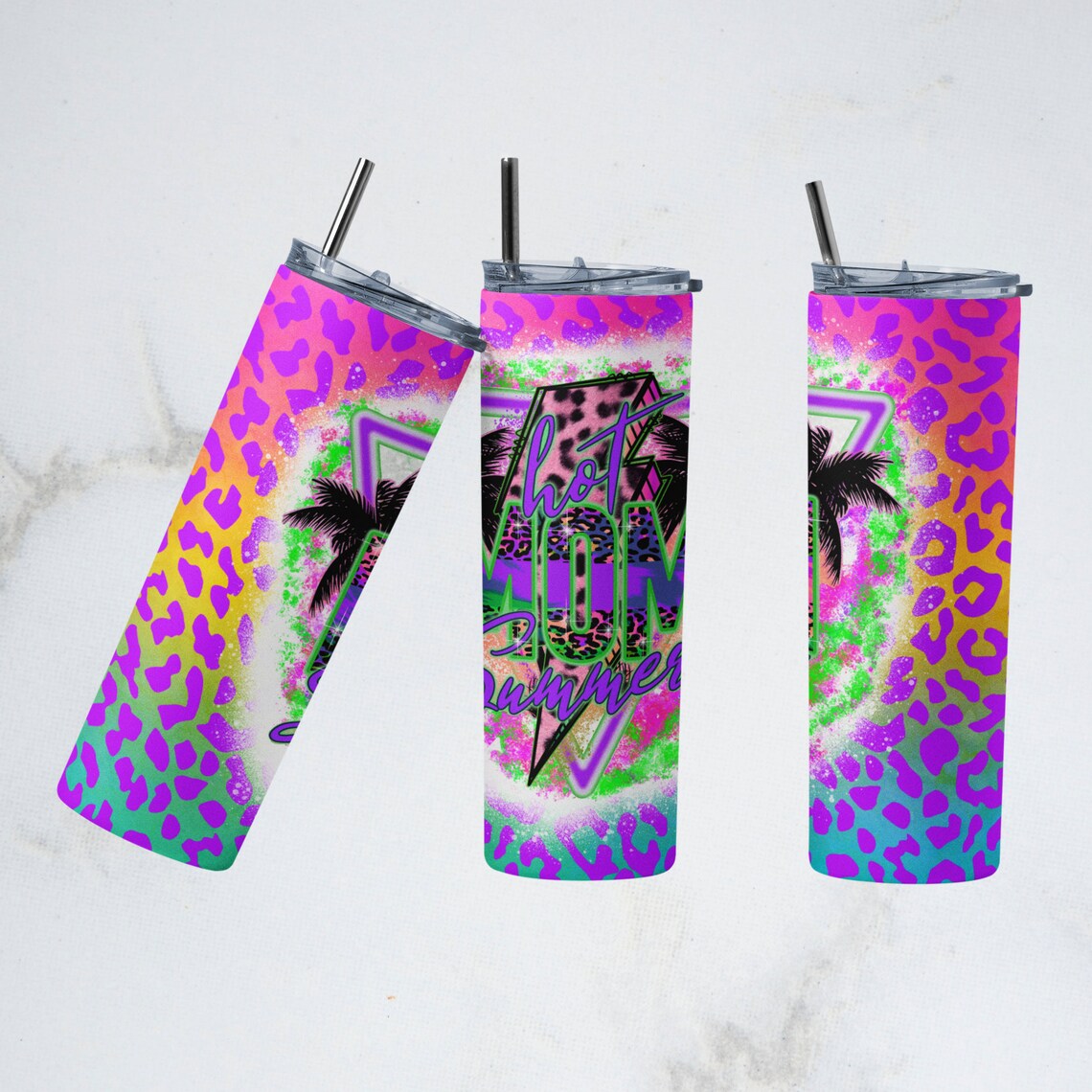 hot mom summer 20z Tumbler Wrap (sublimation transfer)