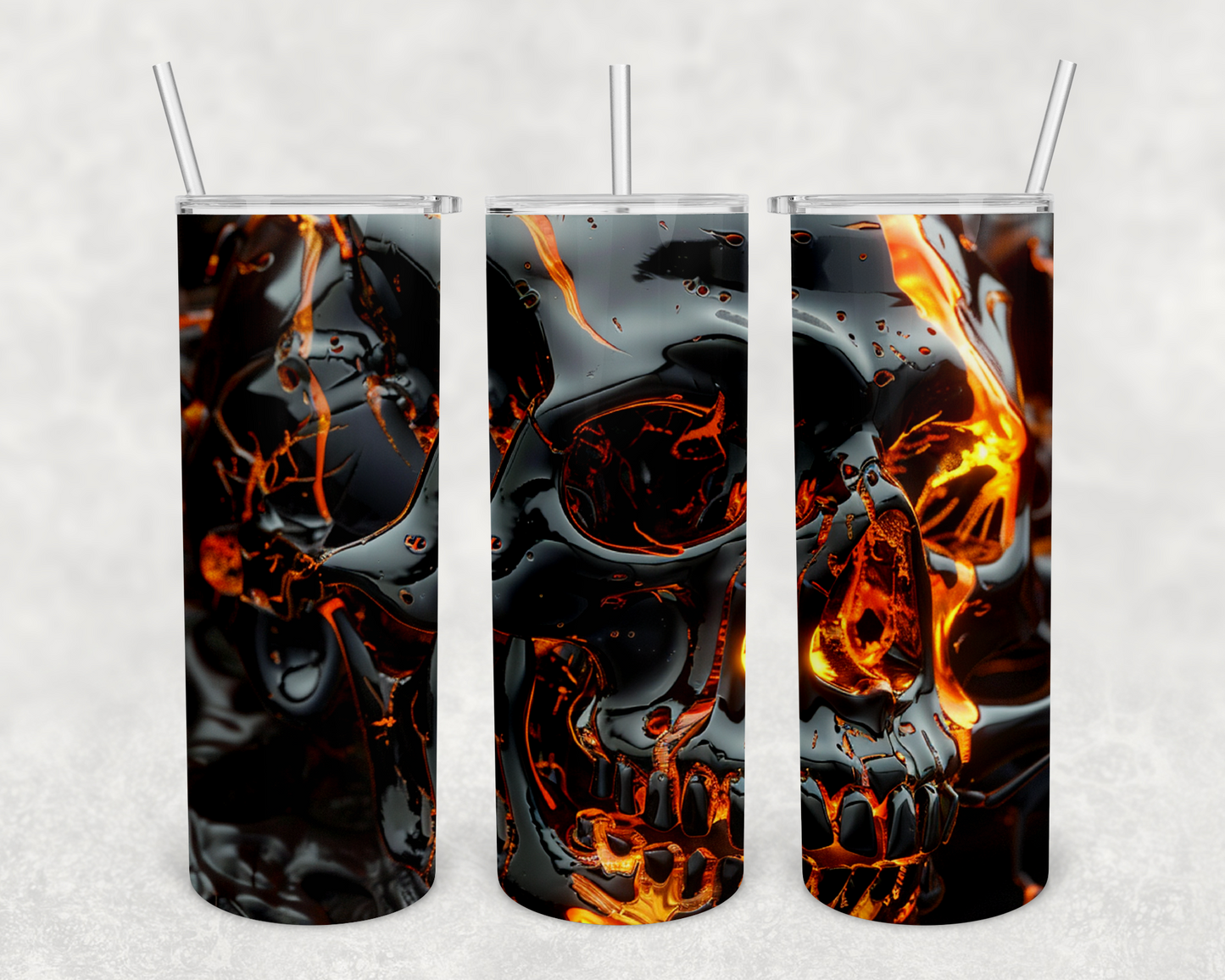 lava skull 20 oz tumbler (finished product)