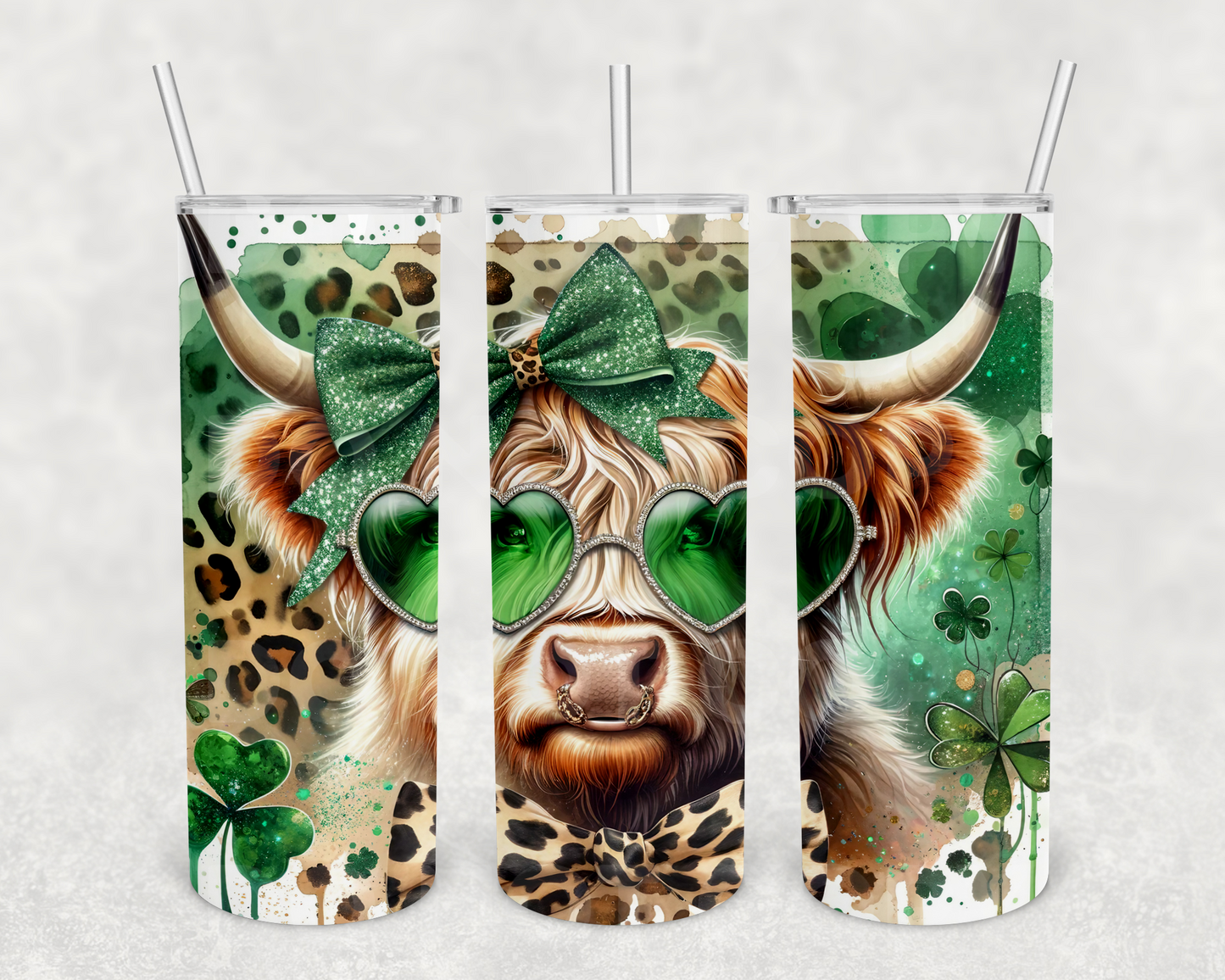 Lucky highland cow 20z Tumbler Wrap (sublimation transfer)