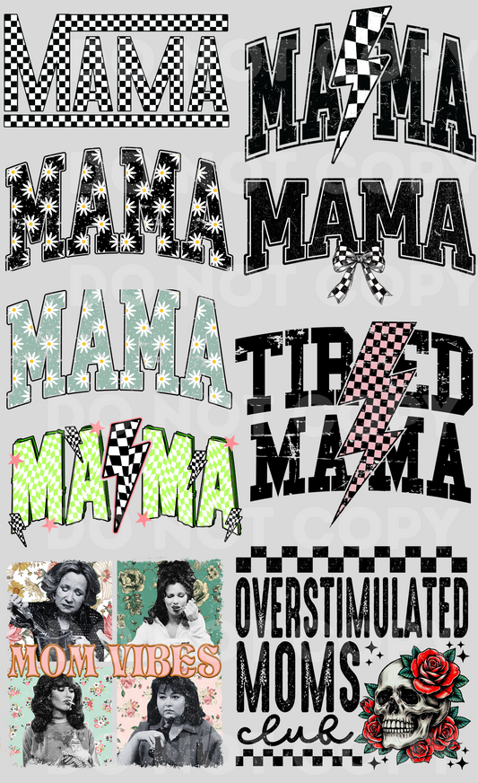 Mama Full Color DTF Transfer GANG SHEET