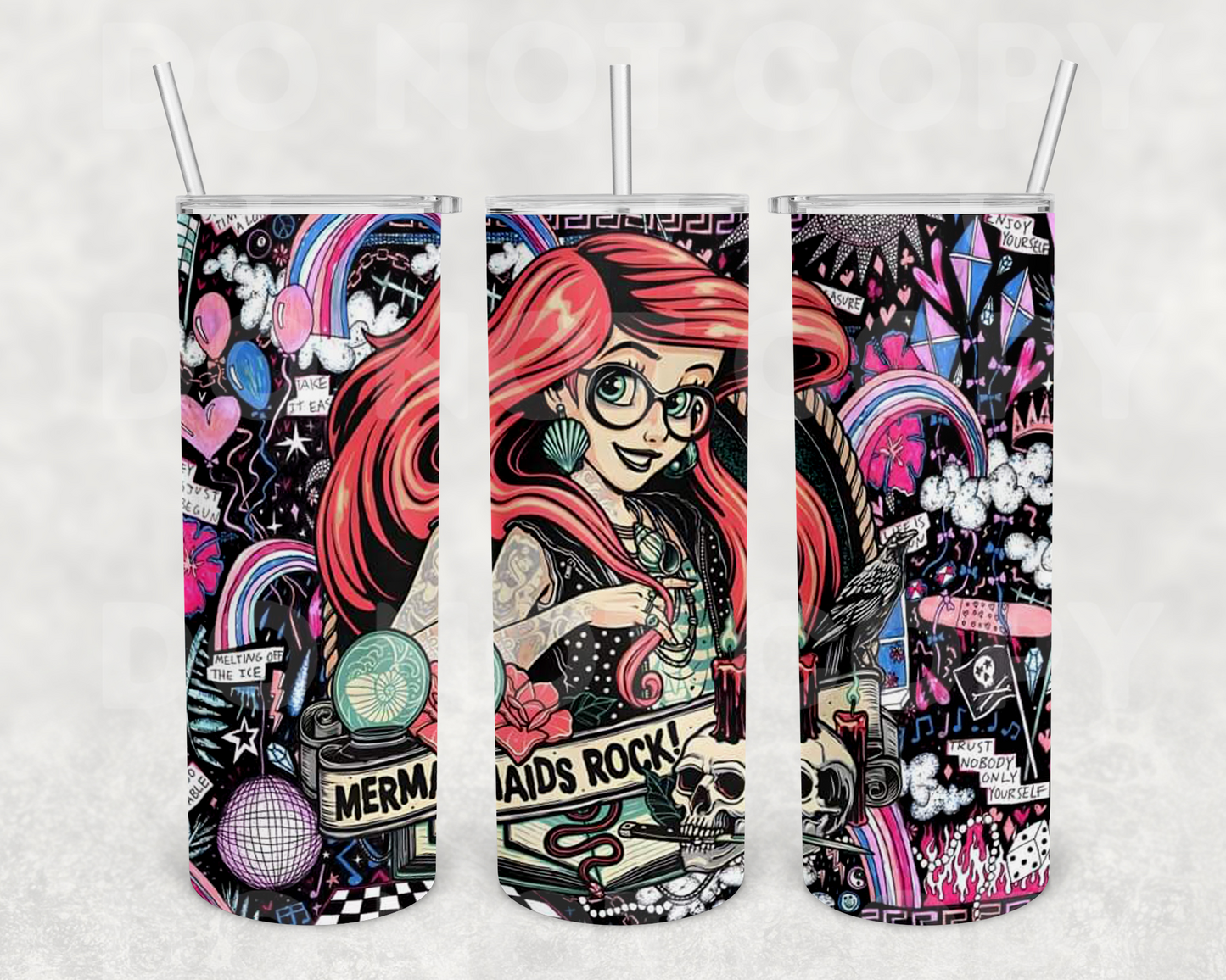 Mermaids Rock 20z Tumbler Wrap (sublimation transfer)