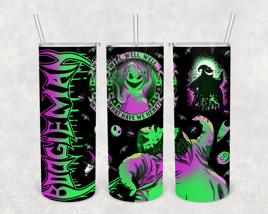 Oogie Boogie Purple Green Tumbler Wrap (sublimation transfer)