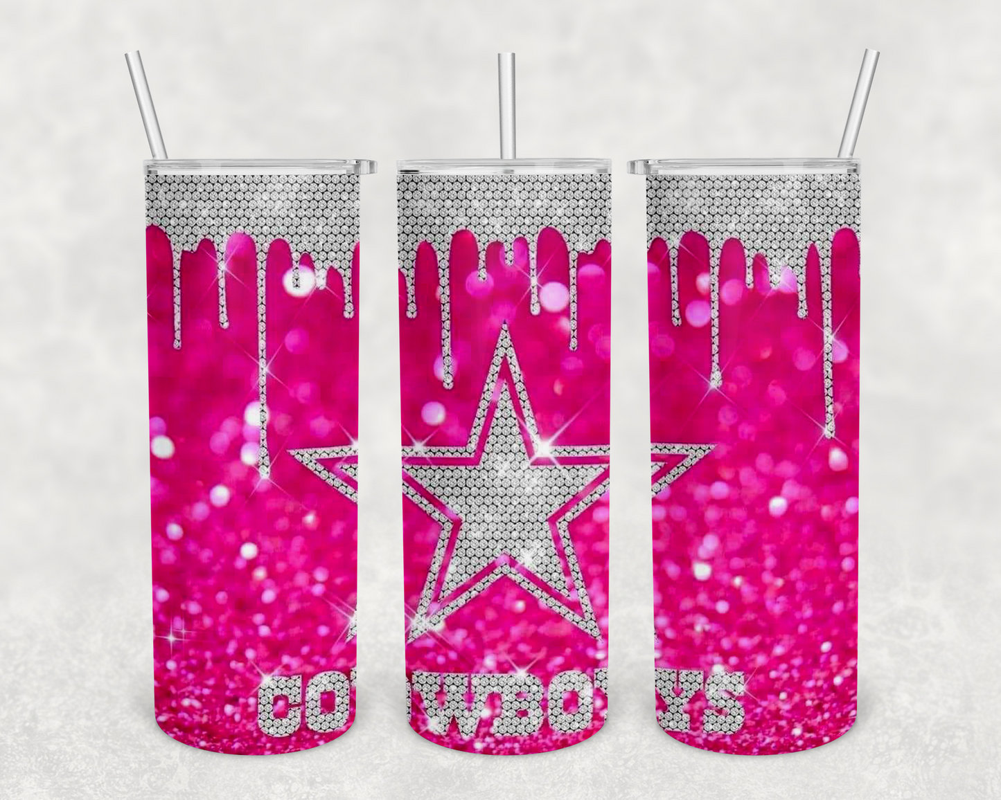 Pink Dallas 20z Tumbler Wrap (sublimation transfer)