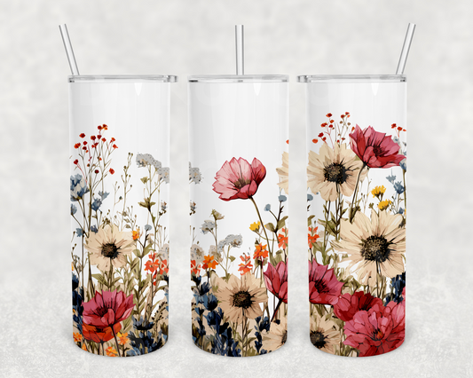 Poppy fields 20z Tumbler Wrap (sublimation transfer)