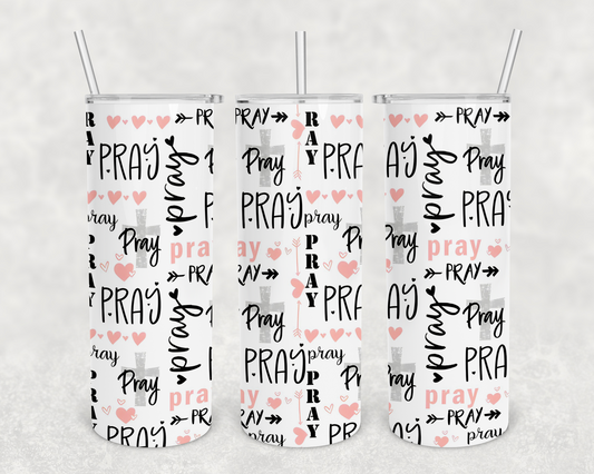 Pray 20z Tumbler Wrap (sublimation transfer)