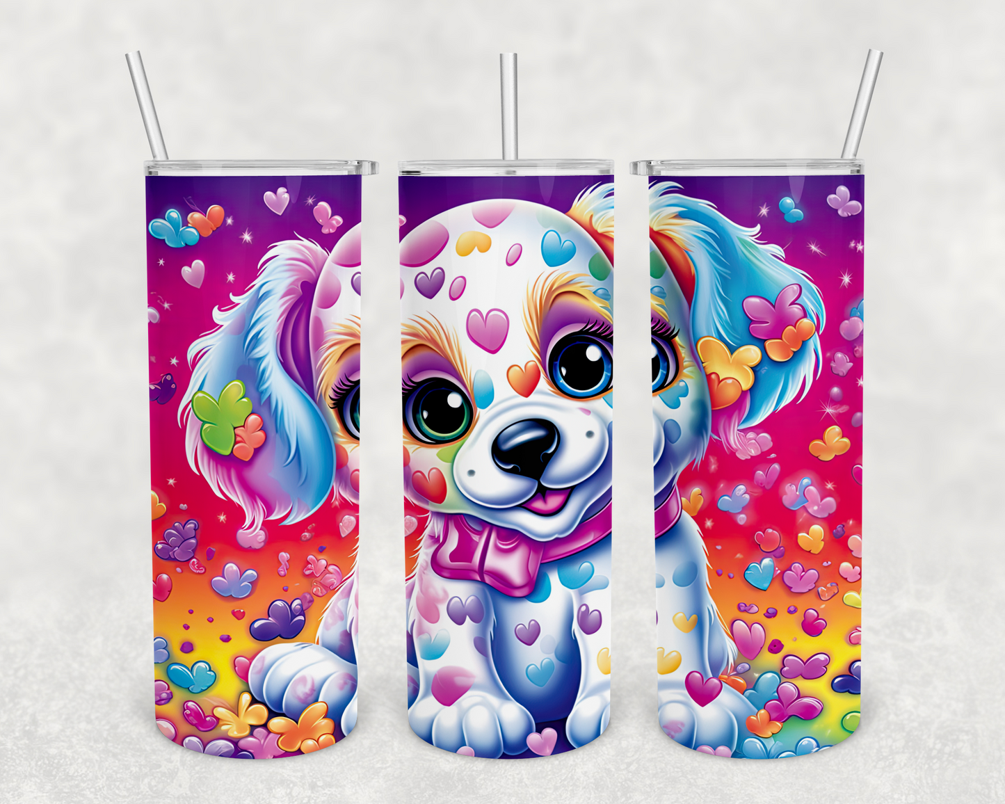 Rainbow puppy 20z Tumbler Wrap (sublimation transfer)