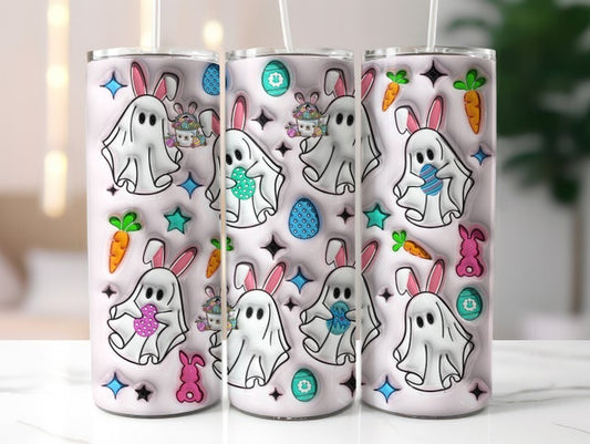 Ghost Bunny 20oz Tumbler (finished product)