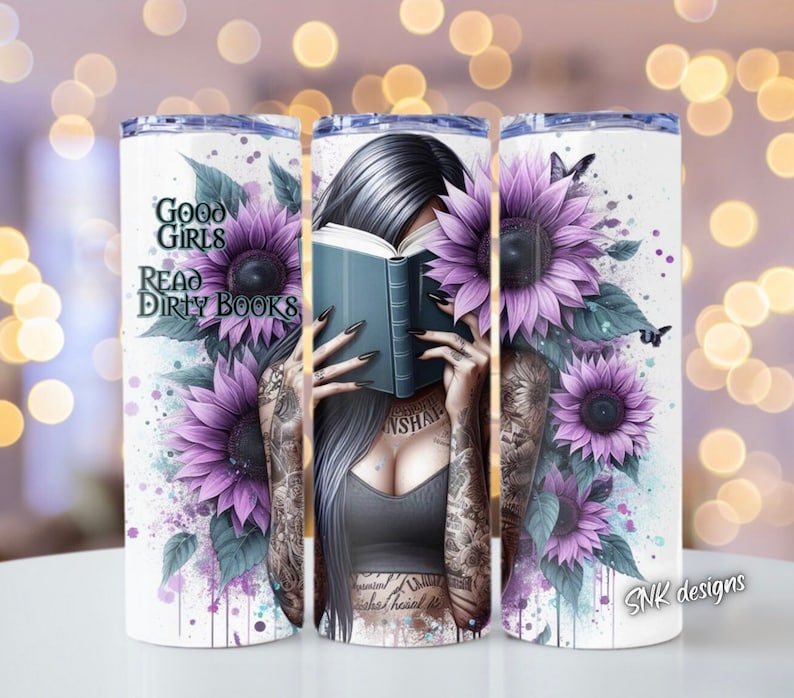 Good girls read dirty books 20oz Tumbler (finished product)