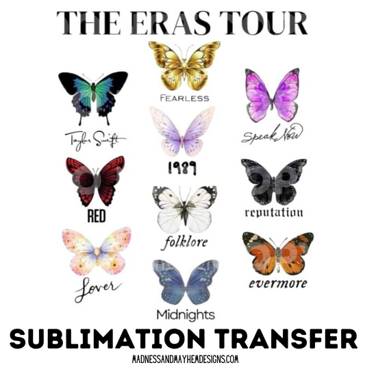 Eras tour butterflies shirt transfer