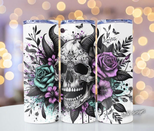 Demon skull 20z Tumbler Wrap (sublimation transfer)