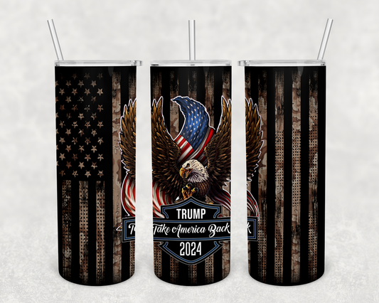 Trump take America back 20z Tumbler Wrap (sublimation transfer)