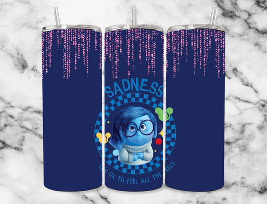 sadness 20oz Tumbler Wrap (sublimation transfer)