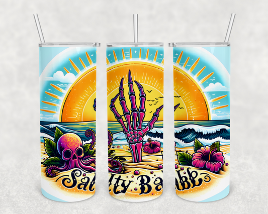 Salty Babe skelly hand 20z Tumbler Wrap (sublimation transfer)