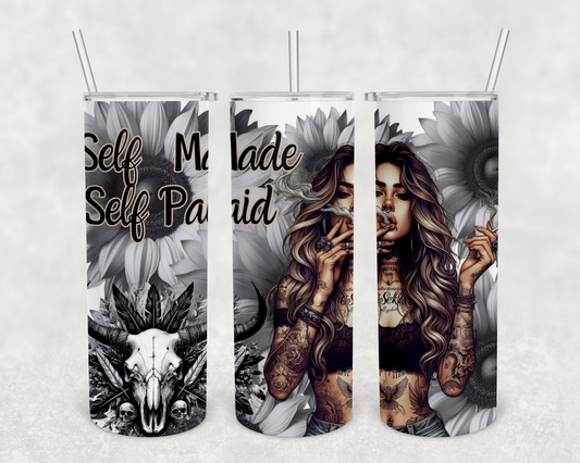 Self Made Self Paid 20z Tumbler Wrap (sublimation transfer)